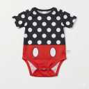 dicilly Cute Mouse Eyes Baby Bodysuit soft cartoon short sleeve clothing for baby romper for Boys Girls 3 Months - 24 Months, 0-3M