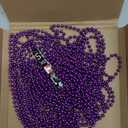 SHAOQINLIN 12 PCS Purple Mardi Gras Beads, Purple Beads Necklaces 33" Metallic Beaded Costume Necklaces Party Necklaces for Halloween Mardi Gras Parade Throws Wedding Birthday Party Favors, Mother's Day Decor