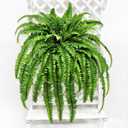 Large Artificial Boston Fern 68" Fake Ferns Silk Artificial Plants for Outdoor Planter Patio Home Office Garden Porch Faux Greenery Decor