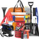 Car Emergency Kit with Portable Air Compressor, Winter Car Safety Roadside Assist Kit, Emergency Car Kit for Cars, Trucks