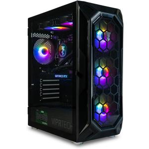 ViprTech Ghost 2.0 Gaming PC - AMD Ryzen 5 5600 (12-LCore 4.4Ghz), RTX 3060 12GB, 32GB DDR4 3200, 1TB NVMe SSD, 600W Gold PSU, VR-Ready, Streaming, WiFi BT, RGB, Win 11, Desktop Computer Black