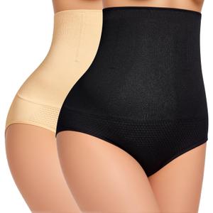 Women's Tummy Control Shapewear Panties Hi-Waist Body Shaper Underwear Slimming Briefs Compression Minimalist
