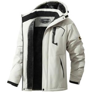 MAOYSSEN Men's Ski Jacket Warm Winter Snow Coat Waterproof Mountain Windbreaker Snowboarding Jacket Hooded for Hiking Travel, XL