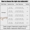 Smiry Rectangle Table Cloth Linen Textured, Waterproof Spillproof Anti-Wrinkle Burlap Tablecloth, Washable Decorative Fabric Table Cover for Dining, Party, Banquet, 52 x 70 Inch, Beige