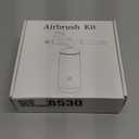 Airbrush Kit with Compressor - 48PSI High-Pressure, Non-Clogging Air Brush Set Cordless Rechargeable with 0.3mm Nozzle and Cleaning Brush for Nail Art, Makeup, Painting, and Cake Decorating (Pink)