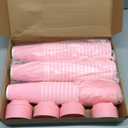 Pink Coffee Cups with Lids 16 oz [50 set] Disposable Double Insulated Paper Cup Hot Cold Drinks Tea Chocolate Large Travel No Leaks To Go Coffee Cup Pink Party Decorations Home Cafes Business Birthday