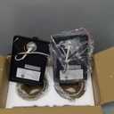 Wall Sconces Set of Two, Modern Vanity Lights with Double Clear Glass Shade Matte Black Indoor Farmhouse Wall Lights for Bathroom Living Room Bedroom Mirror Hallway Bulb E26 Base (2PCS)