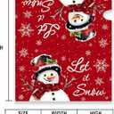 Christmas Snowman Mailbox Cover 25.5x21 Inch, Let It Snow Post Letter Box Covers, Holiday Xmas Magnetic Waterproof Mail Wraps for Outdoor Yard Garden Oversized Mailbox Decor