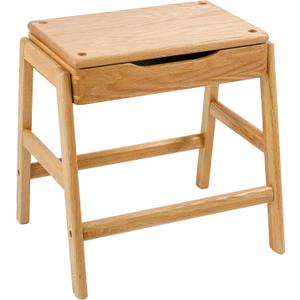 Barstool, Wooden Counter Height Bar Stools, Backless 18 Inch Stool, Stackable Kitchen Stool Chair, Vanity Stool with Storage for Dining Room, Living Room, Bedroom, Natural