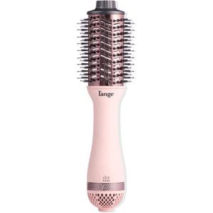 L'ANGE HAIR Le Volume 2-in-1 Titanium Blow Dryer Brush | Hot Air Brush for Hair Drying & Styling | Ionic Oval Barrel for Smooth, Frizz-Free Volume | (Blush  60mm)