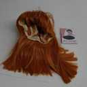 morvally Short Straight Ginger Bob Wig with Blunt Bangs Heat Resistant Hair Natural Looking Cosplay Costume Daily Wigs (14", 2735# Orange)
