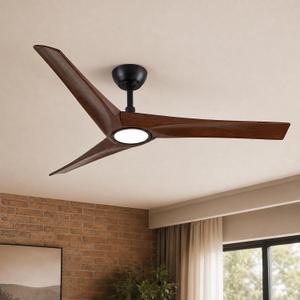Skylike 52'' Modern Large Ceiling Fan with Light and Remote for Living Room