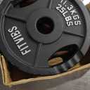 Fitvids 2 Inch Olympic Barbell Weight Plates Set, 255 LB(2.5-45 LB) Barbell Weight Set for Home Gym Strength Training, Double-grip Design