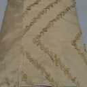 WONICY Extra Long No Hook Shower Curtain with Snap in Liner, Tufted Chevron Striped Shower Curtain Set for Bathroom, Boho Waterproof and Washable Shower Curtains, 71Wx86H, Beige