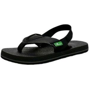 Sanuk Kids unisex-kids Root Beer Cozy Flip Flop (13 Little Kid, Black)