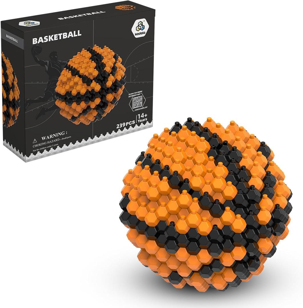 Basketball Block Set, Adults challenging STEM Block Decorations, Miniature 3D Educational Toys for Ages 14 and Above,(239 Pieces)