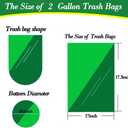 Hommaly 2 Gallon (1.8-2 Gal)120 pcs Small Clear Trash Bags, Strong 1.8 Gallon Garbage Bags, Bathroom Trash Can Bin Liners Unscented, Mini Plastic Bags for Office, Waste Basket Liner,Fit 6,7,8 Liters