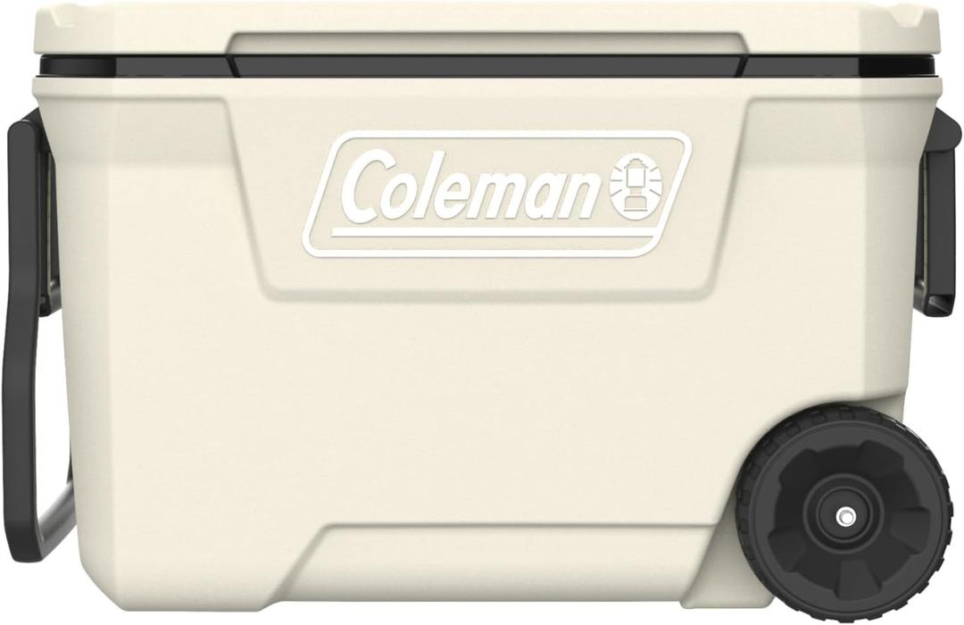 Coleman Classic Series Insulated Portable Cooler, Leak-Resistant Outdoor Hard Cooler Keeps Ice up to 5 Days, 62 Quart, Desert Sand