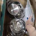 Cuisinart Chefs Classic 11-Piece Stainless Steel Pots and Pans Set, Cookware Set Compatible with Induction, Electric, Gas Cooktops, Aluminum Core for Even Heat, Cool Grip Handles, Dishwasher Safe