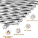 18.7" Cooking Grates for Weber Genesis GS4 Genesis II E-410, E-415, E-435, Genesis II LX E-440 Series Gas Grills, Heavy Duty Stainless Steel Grill Grates for Weber 66089 66097