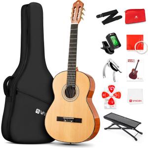 Classical Guitar 36" 3/4 Spanish Style Classical Guitarra, 36 Inch Nylon Strings Guitar Ideal for Beginner Teens Adults, Natural Spruce, by Vangoa