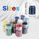10Colors - 1LB Crushed Glass for Crafts Glitter Resin Art, Small Broken Glass Pieces Metallic Crystal Chips DIY Vase Filler Decoration 1-3mm (Metallic)