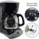 12-Cup Replacement Coffee Carafe Compatible with Mr. Coffee Coffee maker Pot, Replace Part# PLD12 PLD12-RB Series, Black Handle