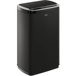 Kraus Garbage Pro Rectangular 13 Gallon Hands-Free Motion Sensor Trash Can Battery Operated in Matte Black Finish with Soft Shut Touchless Lid, KTCS-10MB Kraus Garbage Pro Rectangular 13 Gallon Hands-Free Motion Sensor Trash Can Battery Operated in Matte Black Finish with Soft Shut Touchless Lid, KTCS-10MB