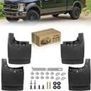 Mud Flaps for 2017-2022 Ford F250 F350 Super Duty with Fender Flares Accessories, No Drill Wheel Splash Guards Mud Guards All Season Protection Exteriores Body Kit, Front & Rear 4pcs