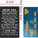 4 x TGCNQ Dad Gifts, Christmas Card for Dad from Daughter, Engraved Metal Wallet Card for Birthday Fathers Day
