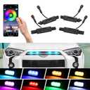 RGB Led Grill Lights for 2021 2022 2023 2024 Toyota 4Runner Sr5 Limited TRD-Sport Off-Road Premium Front Grills Grille Raptor Lights for Toyota 4Runner (RGB LED)