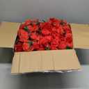 4 Pcs Red Artificial Rose Vine Hanging Faux Flowers Garland for Wedding Anniversary Birthday Party Background Arch Garden Home Wall Room Decor