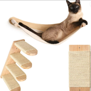 Chasing Tails Cat Wall Shelves - Four Step Cat Shelf with Scratch Board, Mounted Cat Shelves, Sturdy Cat Wall Furniture for Indoor Cats, Kittens - Extra Cat Wall Hammock Cover Included