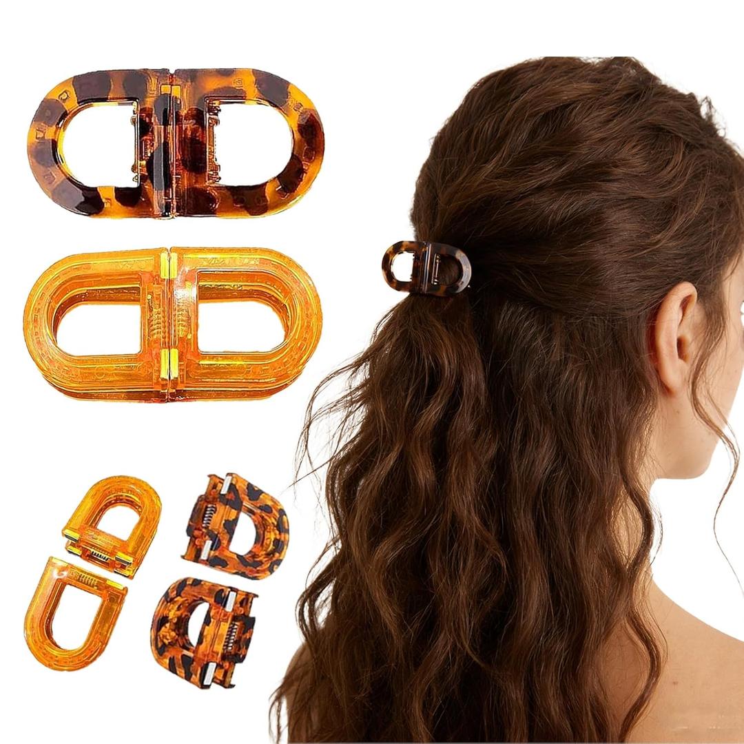 2Pcs Magnetic Hair Clips Strong Hold No-Slip Magnetic Hair Styling Clips,Seamless 2-in-1 Design for Easy Everyday Hairstyles,Clip No Crease,Gentle on All Hair Types Strong Hold