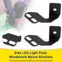 Topteng Side 4'' LED Light Pods Windshield Mount Brackets Universal for Kawasaki Teryx 750 2010-2023, Teryx 800 2014-2023, Teryx4 750 2012-2024, Teryx4 800 2015-2024