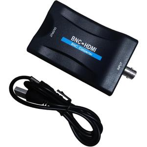 Coax to Hdmi Adapter,BNC to HDMI Converter,CVBS PAL/NTSC BNC to HDMI,720P/1080P Video Adapter HDCP Hook Security Camera CCTV DVRs Surveillance CVR to HDTV,Monitor and Projectors