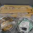 Jovrun Elevated Dog Bowls, Adjustable Raised Dog Bowl Stand for Small Size Dogs and Cats, 15°Tilted Elevated Cat Bowls, Durable Bamboo Dogs Feeder with 2 Stainless Steel Bowls and Non-Slip Feet