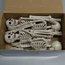 JOYIN 5 PCS Posable Halloween Skeleton Decor 16 Inches, Full Body Posable Joints Hanging Skeletons for Halloween Decorations, Graveyard Props, Haunted House Accessories, Spooky Scene Party Favors (Original)