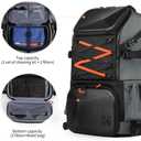 K&F CONCEPT Camera Bag EVA Waterproof 2 in 1Camera Backpack Shoulder Bag 32L Large Capacity with Rain Cover Storage for 15.6" Laptop for Photography