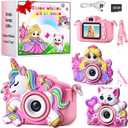 Kids Camera for Girls Toys Gifts, 3 4 5 Year Old Girl Birthday Gifts Small Children Selfie Digital Pink Camera for Kids, for Girls Toy Cameras for Toddlers Age 3-5, 32G SD Card Included