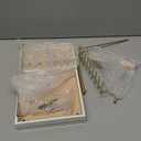 Emibele Jewelry Holder, Jewelry Organizer Stand Necklace Earrings Bracelet Holder, 5 Tier Jewelry Display Tower Rack with Metal Frame and Velvet Ring Tray, Aesthetic Jewelry Stand Gift for Women, Gold