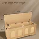 Storage Chest, Wooden Toy Box, Natural Oak 47.2" L