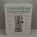 CASABREWS CM5418 Espresso Machine 20 Bar, Compact Espresso Maker with Steam Milk Frother, Stainless Steel Coffee Machine with 34oz Removable Water Tank for Cappuccino, Gift for Women or Men, Silver