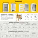 Aluminum Airseal Large Dog Door for Door,Magnetic Clear Doggy Door Flap