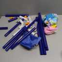 Gemscream Easter Bean Bag Toss Games with 6 Bean Bags Bunny Portable PVC Framed Cornhole Game Set for Easter Family Holiday Birthday Outdoor Game Party (Pink Yellow)