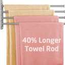KES Extra Long Swivel Towel Bar 19.5" 4-Arm, Swing Out Towel Rack for Bathroom Wall, Hand Towel Holder for Multiple Towels, SUS304 Stainless Steel Brushed Finish, A2103S4L50-2