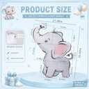 Blue Elephant Baby Shower Decorations, 35'' Large Elephant Cardboard Cutout Stand up Photo Prop for Baby Shower Birthday Gender Reveal Party Photo Backdrop Favor