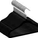 GoodtoU Kids Velvet Hangers Baby Hangers Black Infant Hanger for Closet Non Slip Children Hanger (11.8 inch 20 Pack)