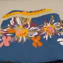 Boho Throw Blanket, Blue Lightweight Blankets for Summer, 100% Cotton Bohemian Decorative Throw Blanket, 50"x60" Reversible Muslin Breathable Woven Farmhouse Blankets Quilt, (Retro Vines)