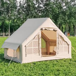 Inflatable Tents for Camping, Blow Up Tent House with Hand Pump, Easy Setup 4 Season Waterproof Windproof Oxford Air Tent Cabin House for Outdoor Camping Adult